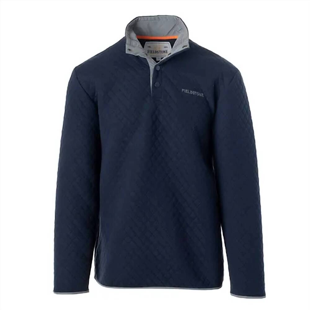NEW FIELDSTONE boy's quilted pullover sweatshirts in navy